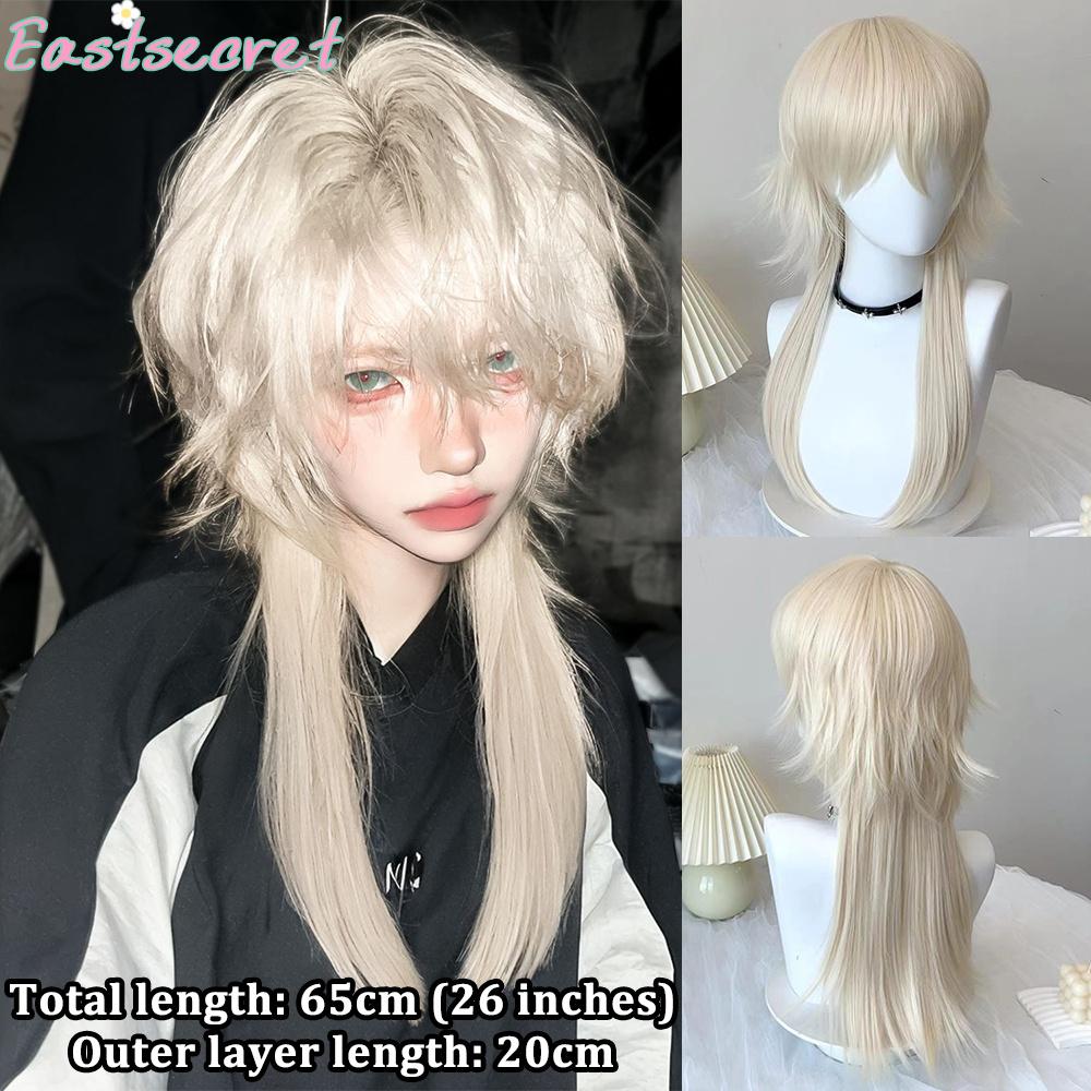 22 Zoll Seeblaue Farbe Synthetische Perücken Mittelscheitel Lang Natürlich Welliges Haar Perücke Für Frauen Cosplay Drag Queen Party Hitzebeständig
