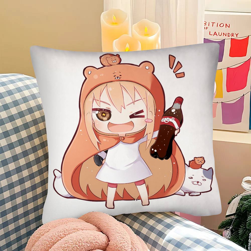 Anime Himouto Umaruchan Pillow Case Fashion Square Pillowcase Bedroom Sofa Room Ins Decoration Leisure Cushion Cover