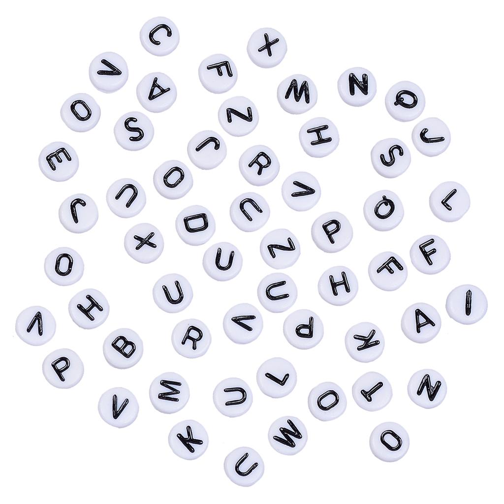 200 Pcs Colorful Acrylic Beads Charm Alphabet Letter Bead DIY Jewelry 1  Clear Multicolor