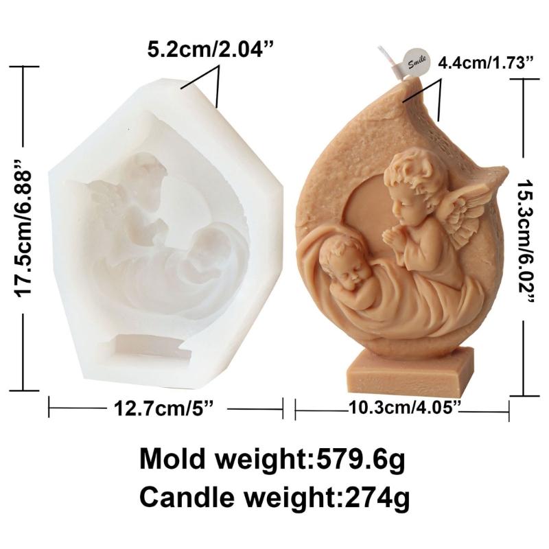 Q1JB Flexible Silicone Mold for Making Exquisite Plaster Fairy Figurines Molds