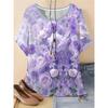3D Printed Flower Pattern Summer Women's T-shirt Is Breathable, Fashionable and Versatile