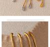 Retro Lava Irregular Titanium Steel Water Drop Stud Earrings for Women