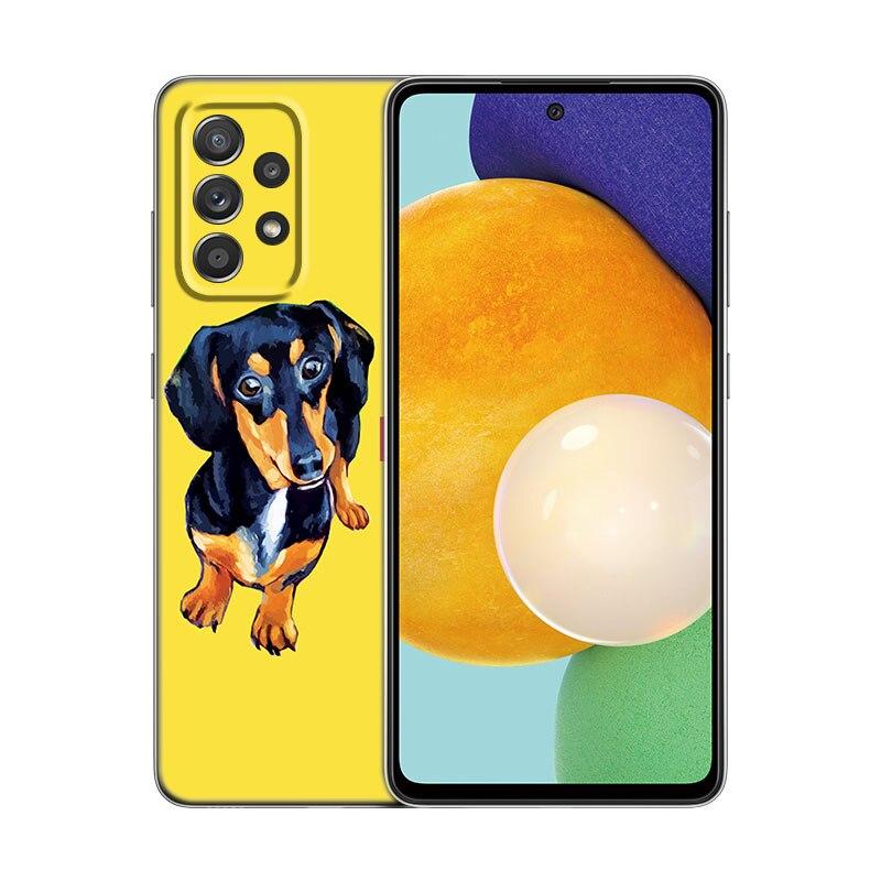 Dachshund Dog Love Phone Case For Samsung Galaxy A21 A30 A50 A52 S A13 A22 A32 4G A23 A33 A53 A73 5G A12 A31 A51 A70 A71 A72