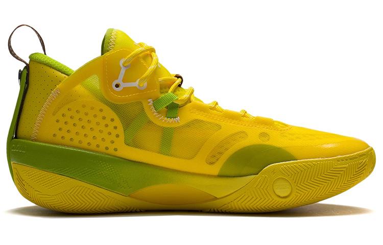 Li Ning Shadow 3 Cushioning Slip Resistant Abrasion Resistant Low top Basketball Shoes Men's Kiwi Yellow Summer ABPS041-2