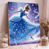 Classic Princess Sandy Blue Pearl Dress Pearl Art Painting Cinderella Dancing Starlight Magic Element Pearl Inlaid Frameless Craft Painting