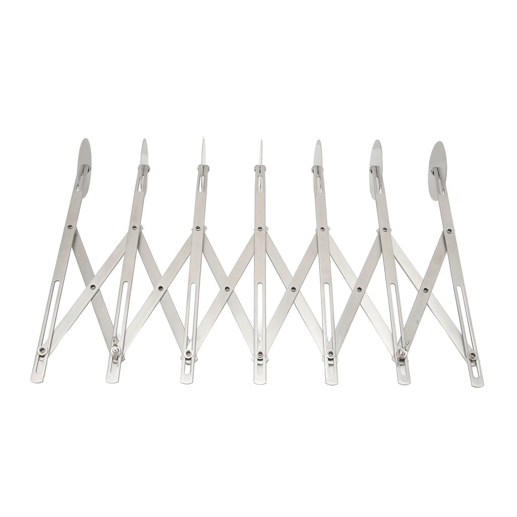7 Wheel Pastry Cutter Roller Stainless Steel Multifunction Adjustable Width Multi Wheel Dough Cutter for Pizza Noodle