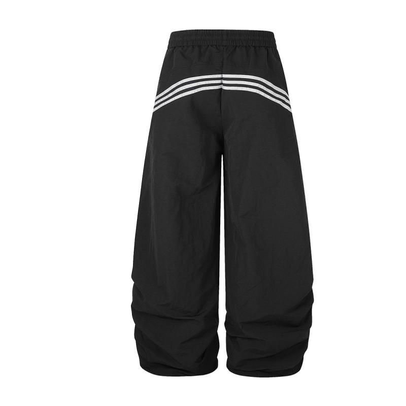Magic Bear 2026 American Retro Striped Sweatpants Loose Wide Leg Athletic Pants Teens