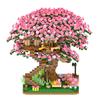 Girl Series Cherry Blossom Tree House Rose Bouquet Flowers Eternal Flowers Building Blocks Puzzle Educational Children's Toys
