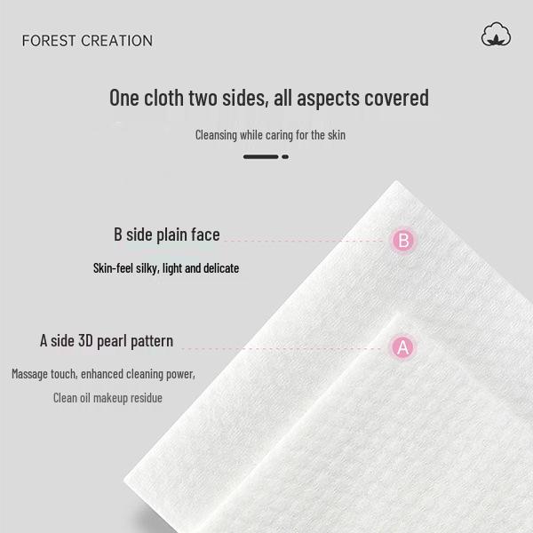 80-Count Extra Large & Thick Disposable Face Towels - Pearl Pattern Cleansing Wipes for Makeup Removal, Baby Use, Dry/Wet Dual Use.