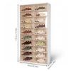 10 Tiers 40 Pairs Collapsible Shoe Storage Box with Magnetic Clear Door Shoe Rack Organizer Shoe Shelf for Entryway Living Room