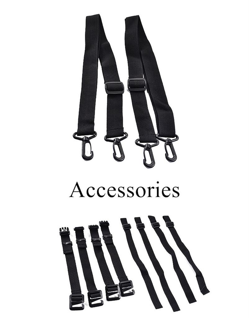 Universal 20L Motorcycle Rear Tail Seat Bag Pack Shoulder Bag Waterproof Black