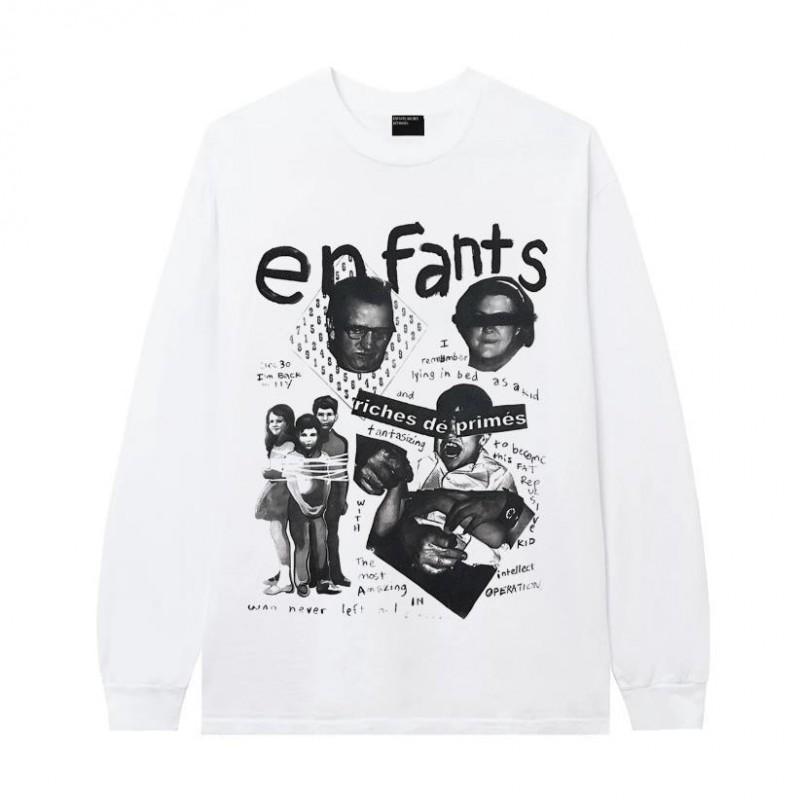 Unisex Oversized Long Sleeve T-Shirt With Geometric Graffiti Print Casual Streetwear Top Teens Adults