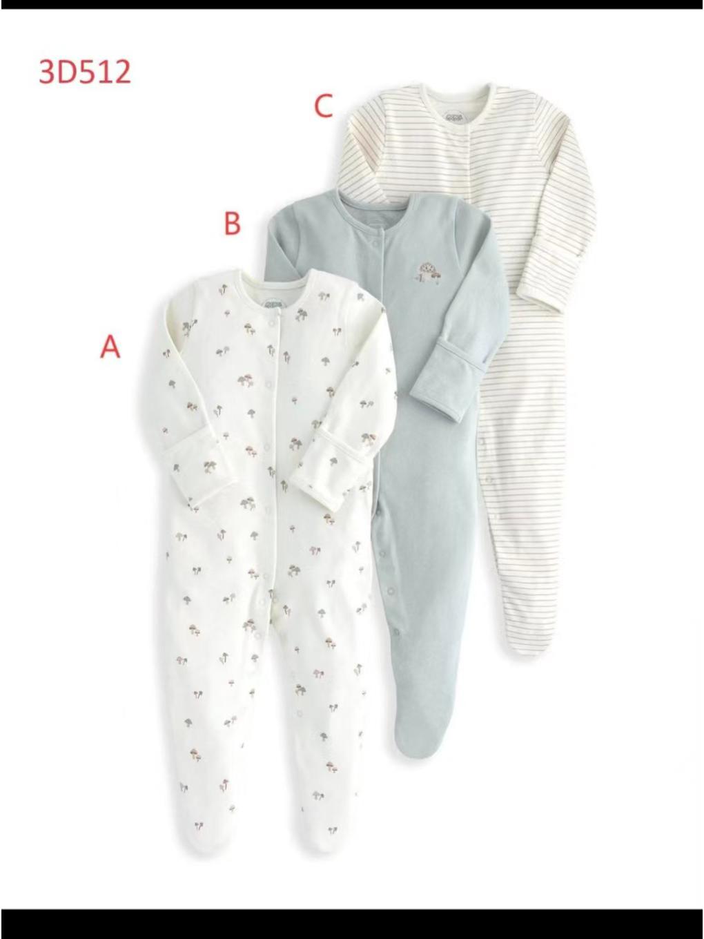 

Детский комбинезон на весну и осень: Хлопковый ромпер-пижама с закрытыми ножками для новорожденных мальчиков и девочек Newborn (0-3 months)