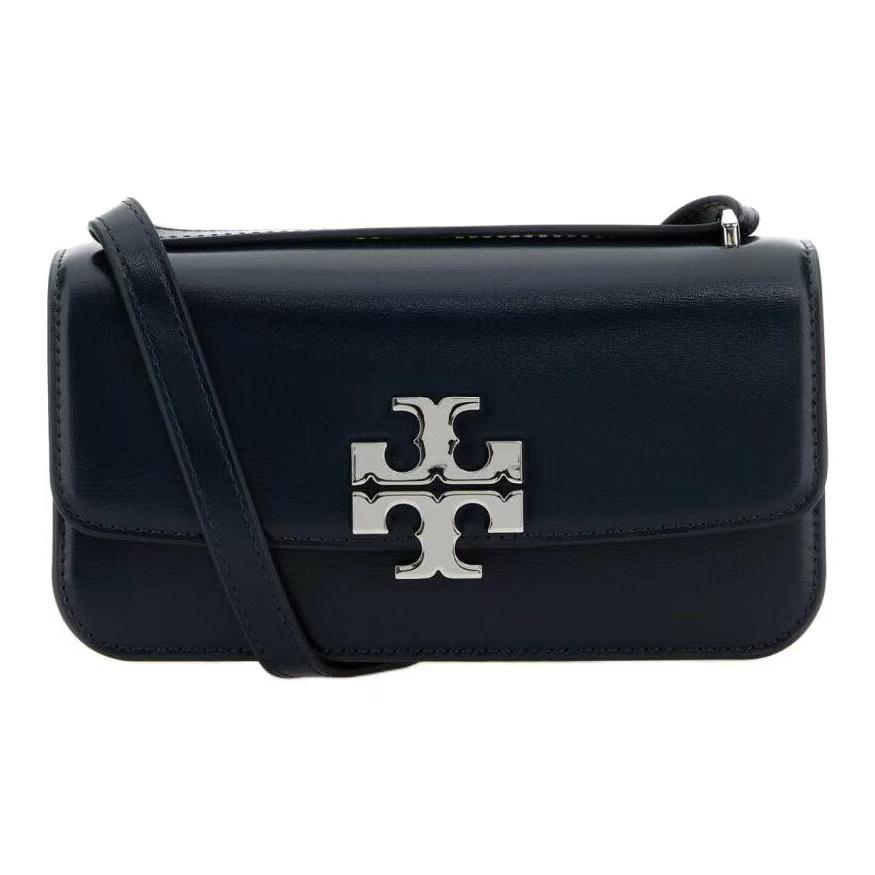 

Tory Burch Eleanor Classic Brand Logo Rectangular Leather Shoulder Bag Small Women Handbags Navy-Blue 164832-400 Basic Set (Bag+Dust Bag)