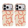 Yellow wave pattern 2-in-1 phone case suitable for iPhone 17 16 15 14 13 12 11 Pro/Max/Plus anti drop and shockproof back cover