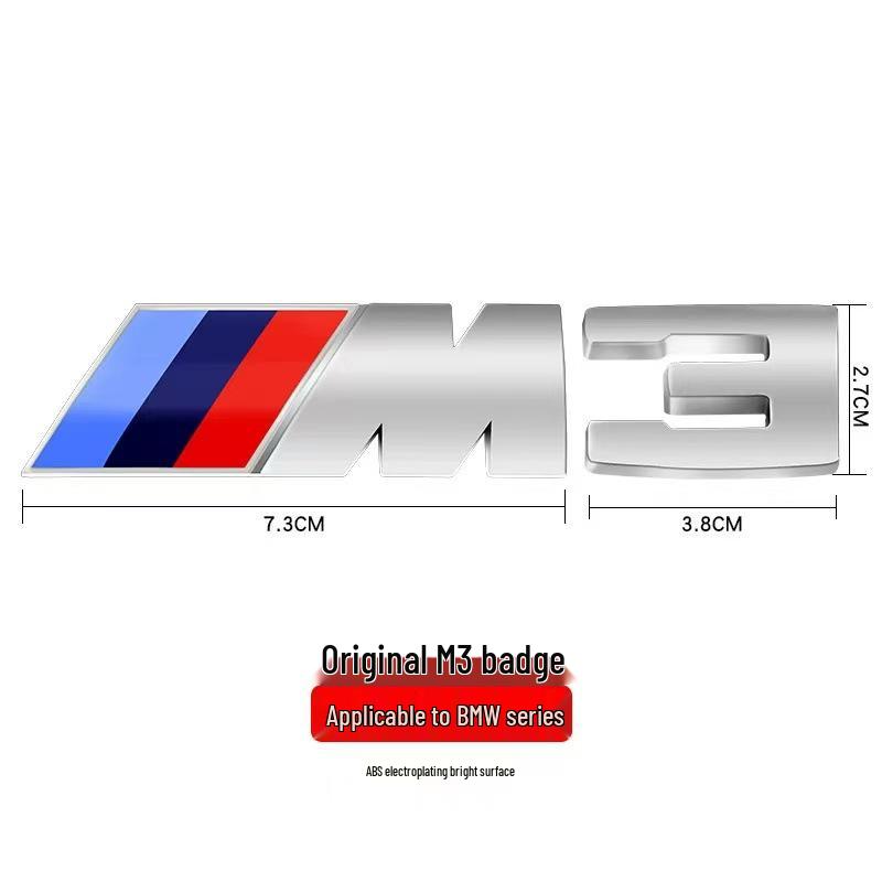 BMW M Series Rear Fender Logo Sticker for M1-M6, 3 & 5 Series, X6M