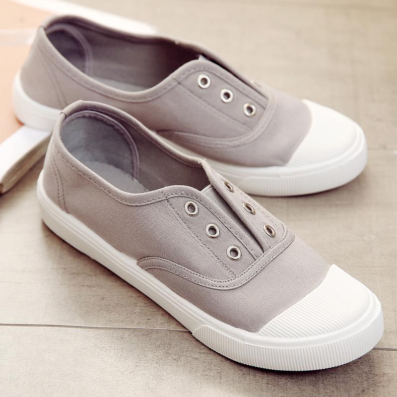  Spring New Canvas Shoes Women Men Couple Casual Sneakers fashion Flat Slip On Student Korean Style