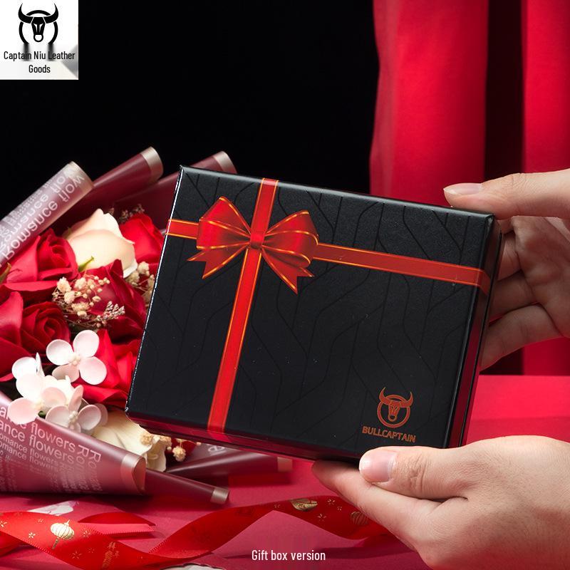 Cowhide Zipper Wallet with Multi-Card Slots, Anti-Theft Brush, Money Clip, and Photo Album