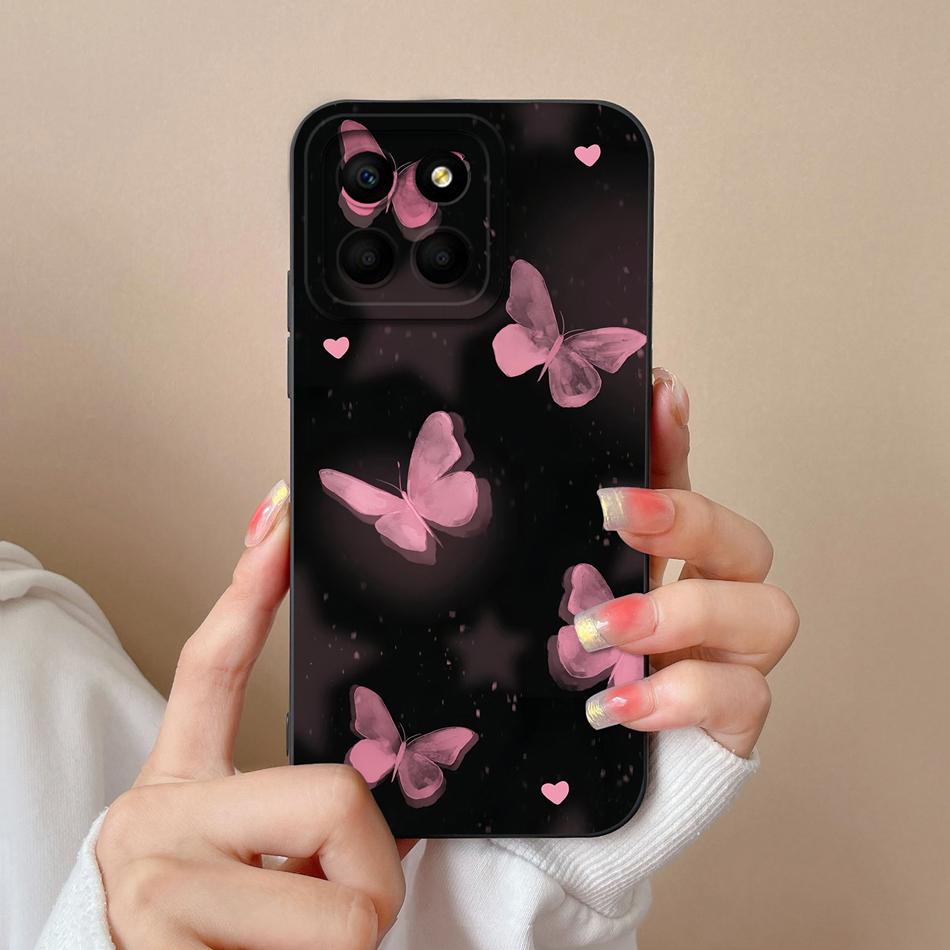 

Black Film Case For Honor Play 30M Honor 70 Lite Phone Cases Soft Smooth Liquid Silicone Anti Drop Full Protection Back Covers Honor 70 Lite