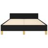 Bed Frame without Mattress Black 120 x 190 cm Fabric