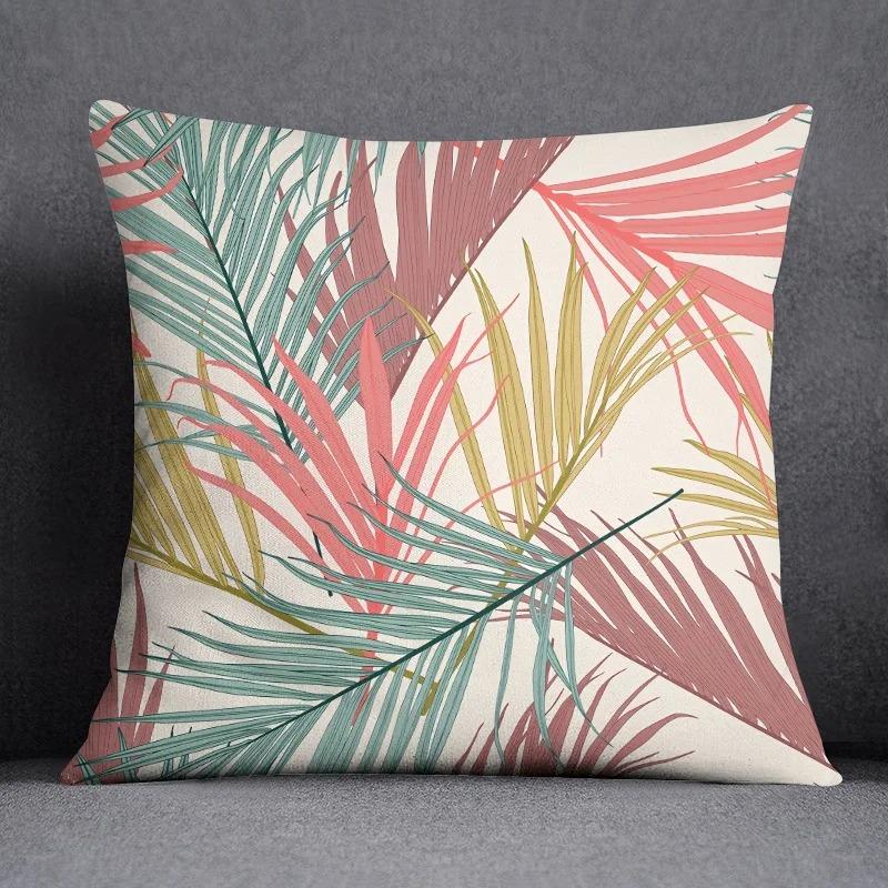 Office Living Room Home Pillowcase Simple Orange Flower Pattern Pillowcase Car Ornaments