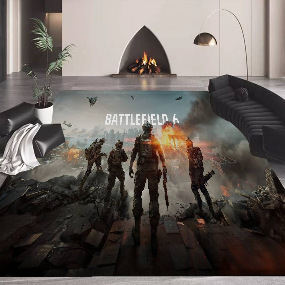 Tappeto per Corridoio Gioco Battlefield 6 Tappetino Antiscivolo per Lavanderia Decorazione Lavanderia Balcone Bambino Soggiorno Tappeto per WC