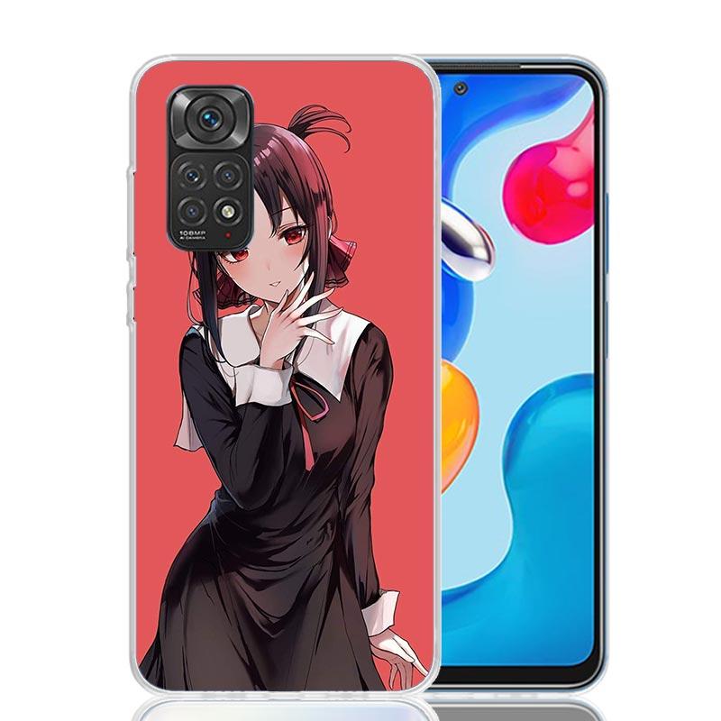 Kaguya Sama Shinomiya Handyhülle Für Xiaomi Redmi Note 15 14 13 12S 12 Pro Plus 11S 11E 11 11T 10S 10 Kunst Weiche Musterabdeckung Rot