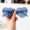 New love diamond-encrusted glasses men's and women's fashion party retro funny ins sunglasses spot