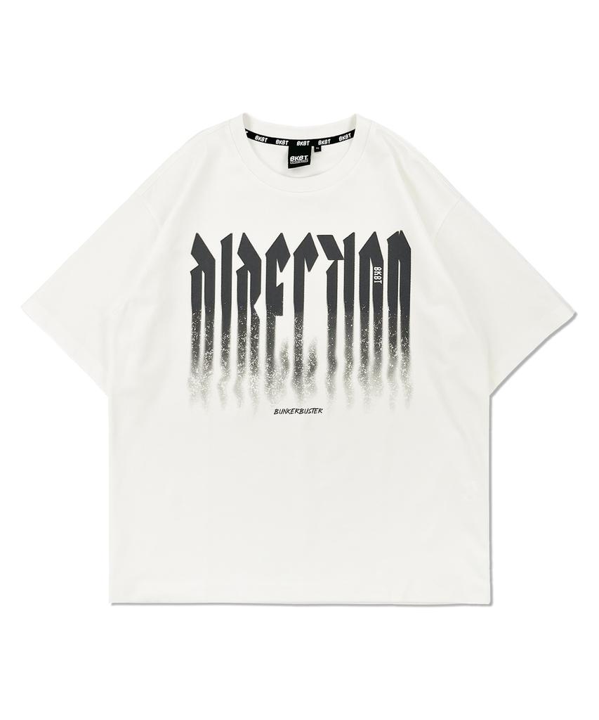 BUNKERBUSTER Shadow Gradient Typography Short Sleeve T-Shirt Mq2Tu255_Off White