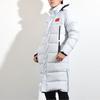 Li Ning Badminton Series Warm Long Hooded Down Jacket Winter Men Outerwear Dawn-Gray AYMR113-1
