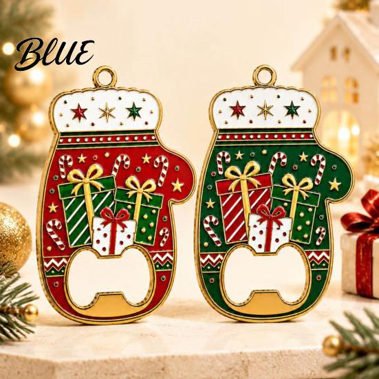 Holiday Kitchen Gadget Accessories Christmas Glove Bottle Opener, Shape Remover with Magnetic Backing, Festive Fridge Magnet Decoration Durable