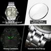 POEDAGAR Luxury Fashion Men Clock Waterproof Luminous Week Date Sports Wristwatch Stainless Steel Quartz Watches Reloj