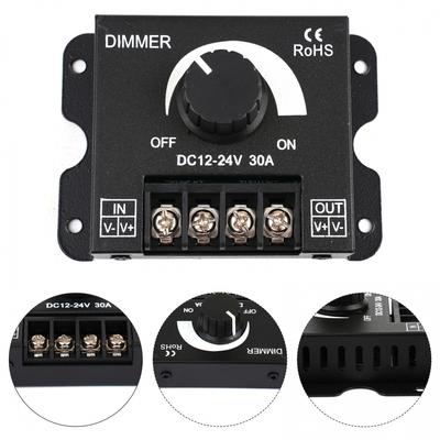 Brightness Adjuster Led Dimmer Voltage Regulator DC 12-24V 30A