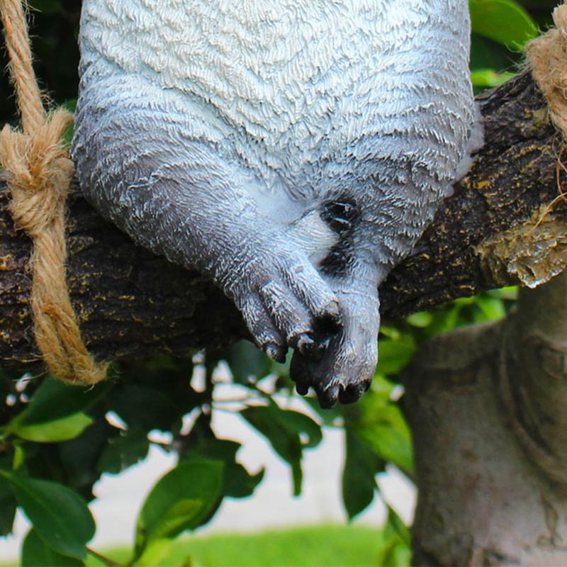 Cute Resin Simulation Koala Decoration Creative Animal Figurine as Yard Garden Ornament