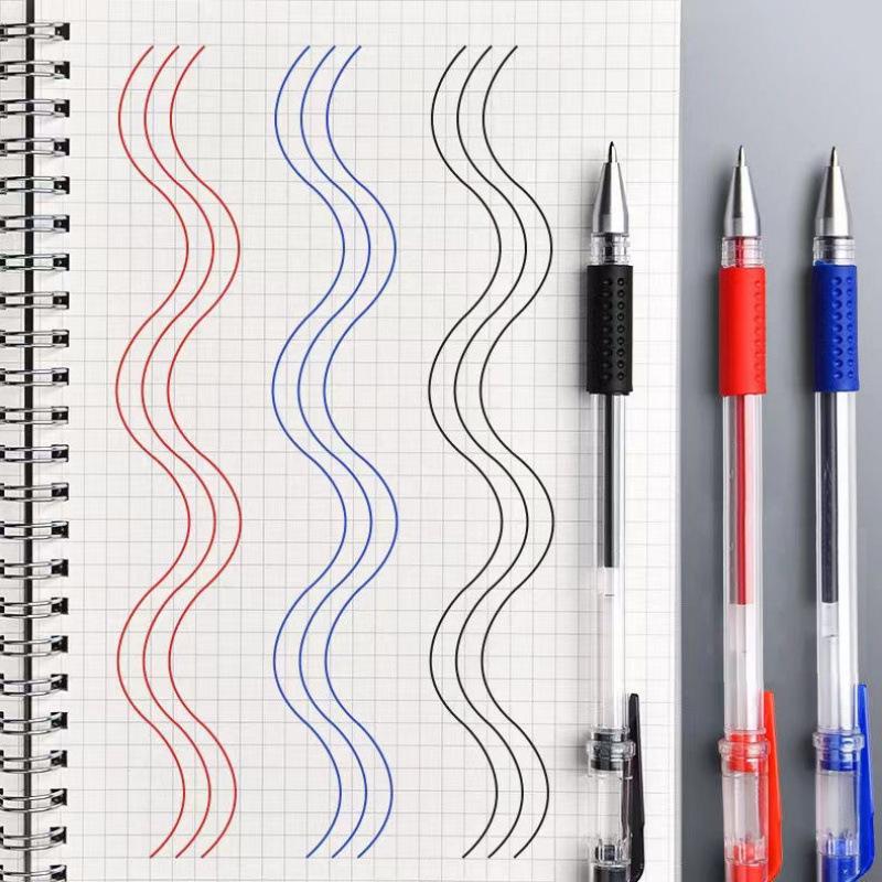 0.5mm Neutral Pens: Office Sign, Black, Red, and Blue Water-Based Ballpoint Pens for Students
