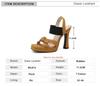Fashion 2025 Summer New Platform Sandals Women Shoes Thick Heels Sandals High Heels Suede Fashion Ladies Sandalias De Mujer Size 32-46