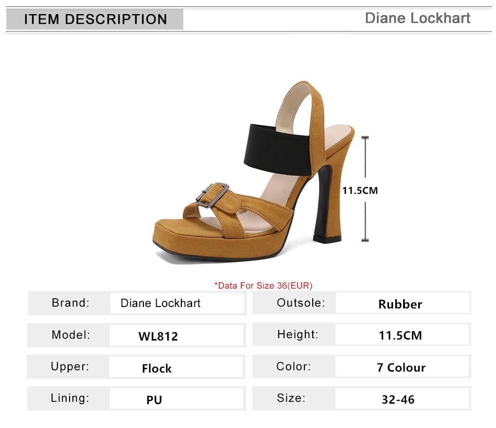 Fashion 2025 Summer New Platform Sandals Women Shoes Thick Heels Sandals High Heels Suede Fashion Ladies Sandalias De Mujer Size 32-46