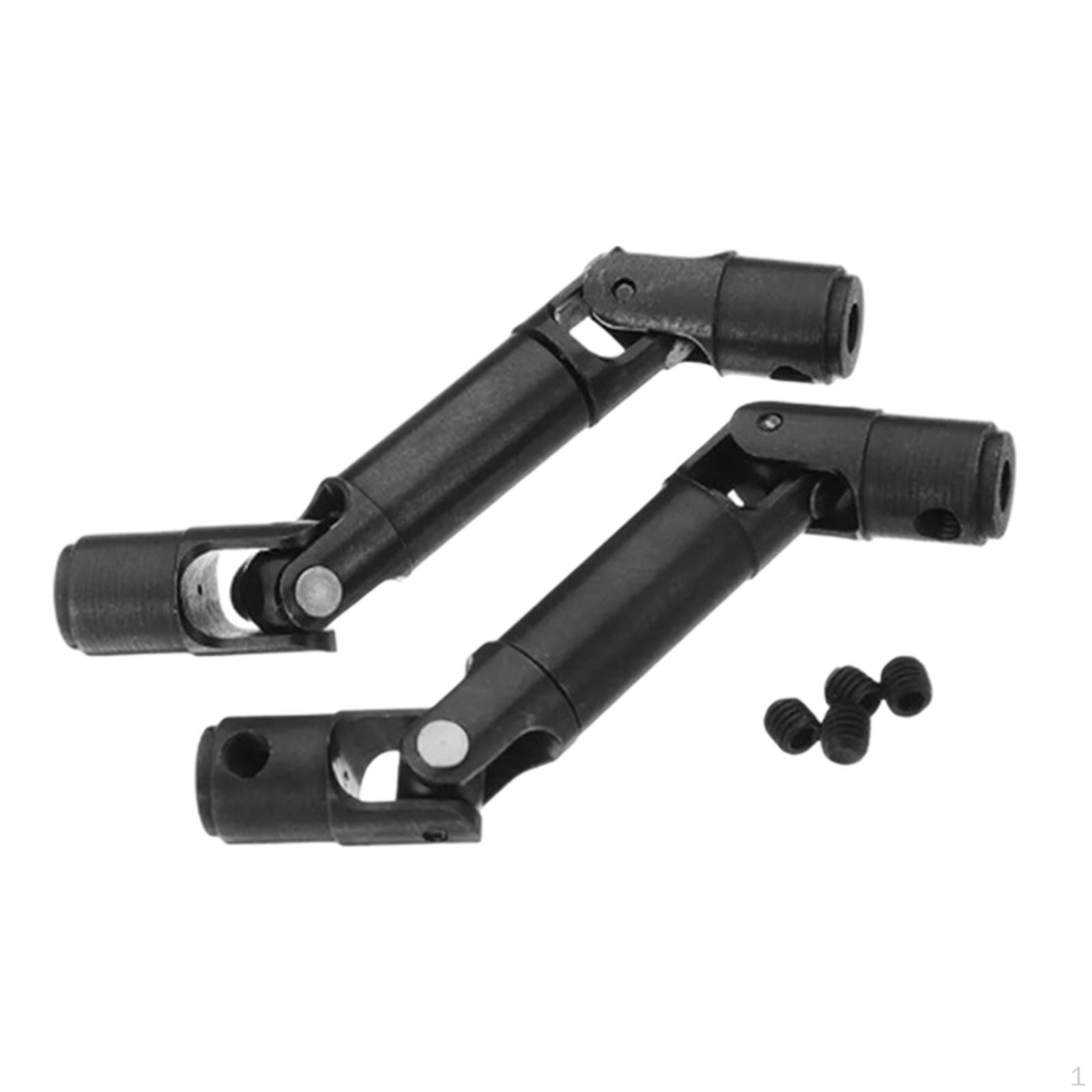 

1Pairs 1/12 RC Car Drive Shaft Replacement DIY Accessory Spare Part for B14 B16 B24 D90 D91 MN98 чорний