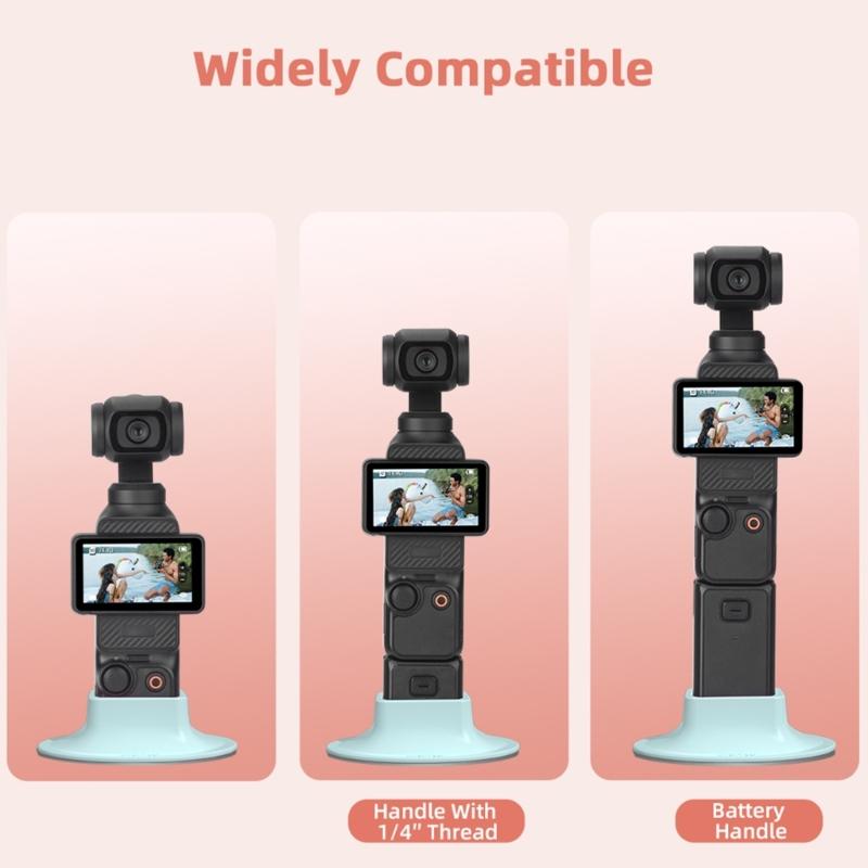 Adjustable Silicone Camera Holder Desktop Mount for Pocket 3 Cameras Stable For Vloggings Content Creation