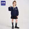 Romon Girls' Academy Style Polo Collar Sweatshirt