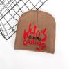 Jacquard Letter Hat Girls Bonnet 2000S Cool Girl Hat Women Headdress Casual Hat