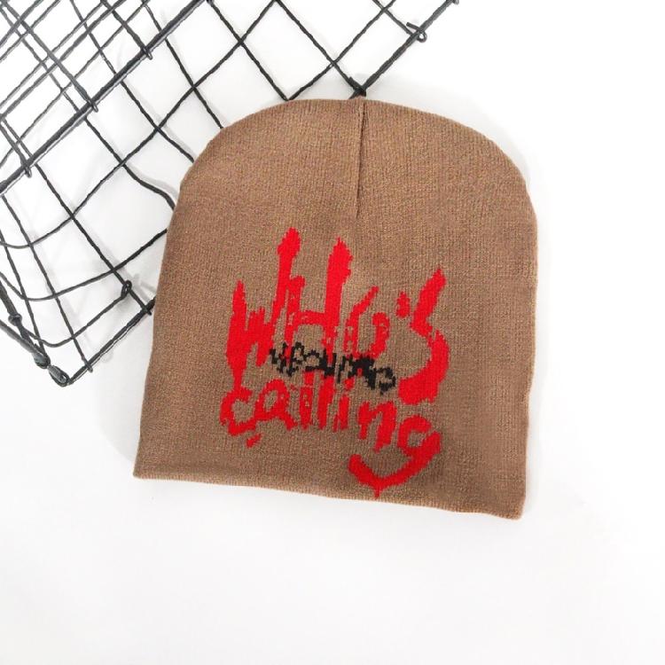 Jacquard Letter Hat Girls Bonnet 2000S Cool Girl Hat Women Headdress Casual Hat
