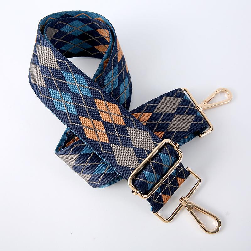 Versatile Creative Color Rhombus Bag Strap Accessories Adjustable Shoulder Crossbody Backpack Strap Replacement Shoulder Strap