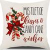 New Christmas Pillow Cushion Dwarf Elk Santa Claus Series Sofa Decoration Linen Pillow Cover