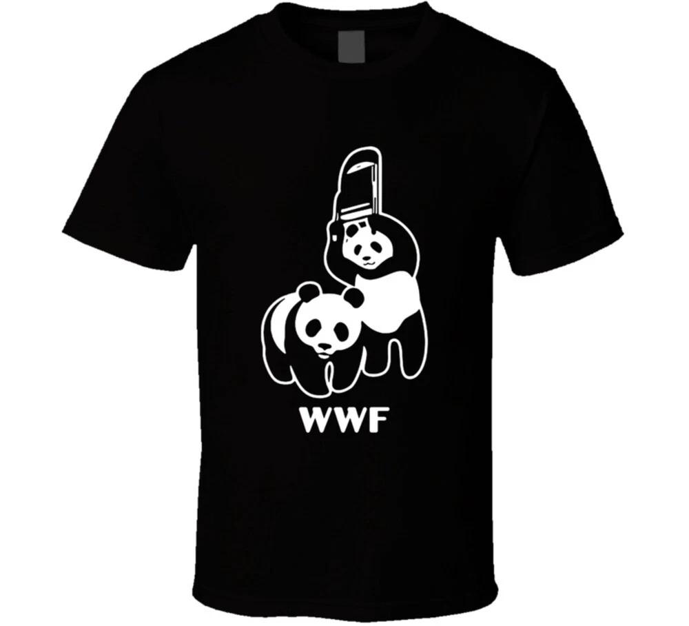 Wrestling Pandas Mashup Funny Parody T Shirt