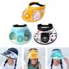 Cooling Fan Hat Kids Summer Fans Adjustable Gears Outdoor Sun Hats Built in Visor