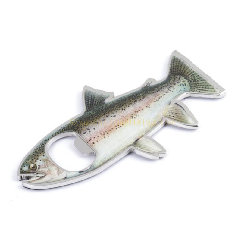 Multifuntional Caps Fish Bottle Opener Stainless Steel Texture Beer Opener top sale