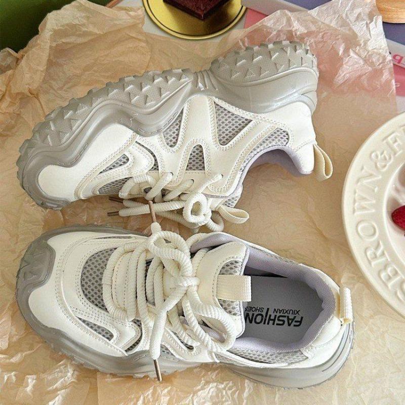 

Модная женская обувь на высокой платформе, теннисные кроссовки на шнуровке, женская обувь весна-осень, стильная вулканизированная обувь, новинка 2025, мода Y2k 35