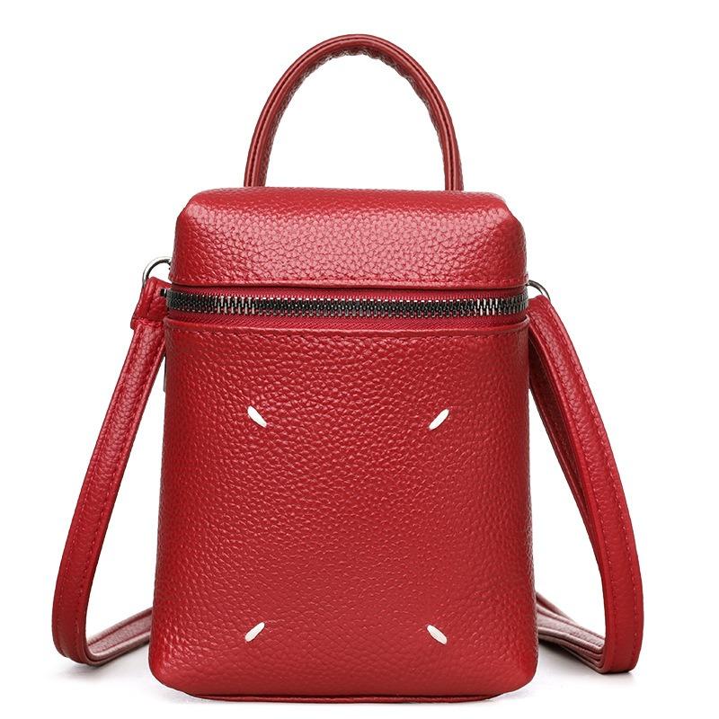 Crossbody bag, high-end texture leather women's bag, spring fashion simple small square bag, versatile temperament women's shoulder bag