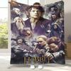 Retro L-Lord of The Rings H-Hobbit Flannel Blanket,Ultra Soft Warm Plush Throw for Home Bedroom Bed Sofa Cover Office Picnic